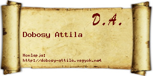 Dobosy Attila névjegykártya