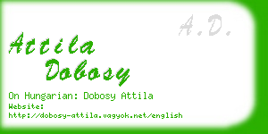 attila dobosy business card